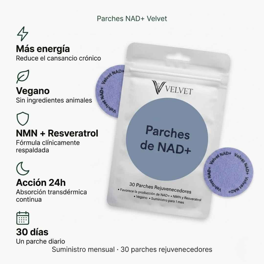 Parche NAD+ Velvet® | La Molécula de la Longevidad que Tu Cuerpo Necesita